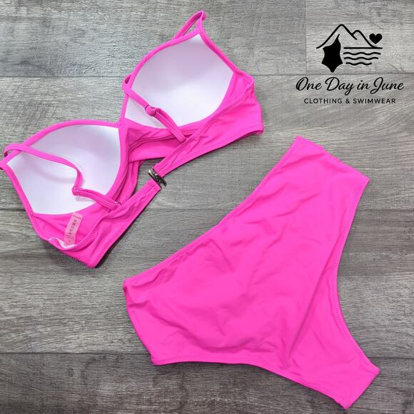 Charmleaks Cross Front High Cut Bikini Swimsuit Size L - Picture 4 of 4